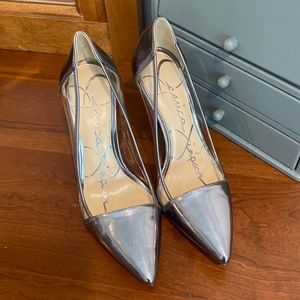 Jessica Simpson Gunmetal Heels 7.5